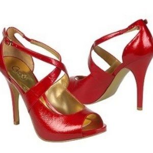 Carlos Santana cherry red heel